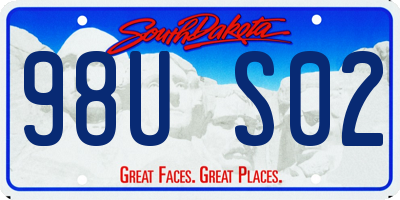 SD license plate 98US02
