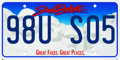 SD license plate 98US05