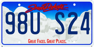 SD license plate 98US24