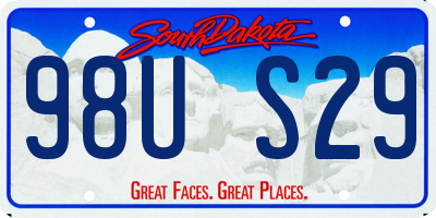 SD license plate 98US29