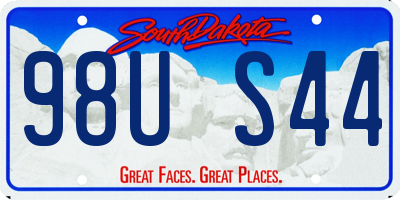 SD license plate 98US44