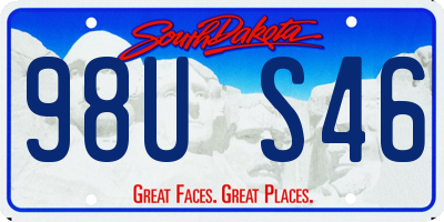 SD license plate 98US46