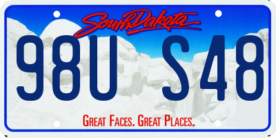 SD license plate 98US48