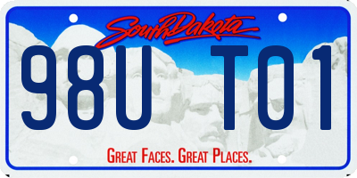 SD license plate 98UT01