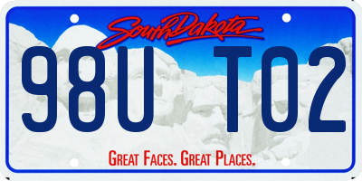 SD license plate 98UT02