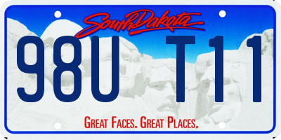SD license plate 98UT11