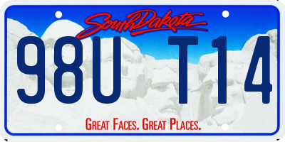 SD license plate 98UT14