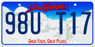 SD license plate 98UT17
