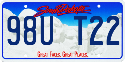 SD license plate 98UT22