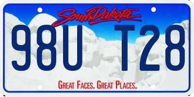SD license plate 98UT28
