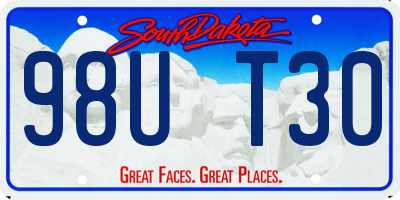 SD license plate 98UT30