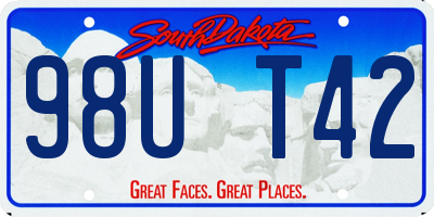SD license plate 98UT42