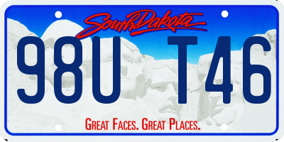 SD license plate 98UT46