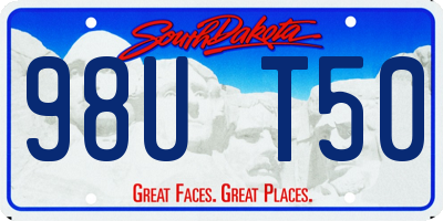 SD license plate 98UT50