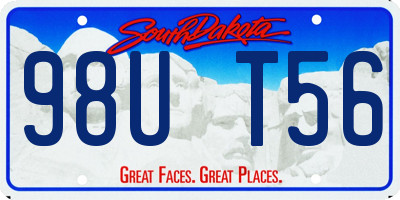 SD license plate 98UT56