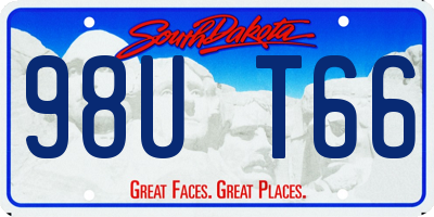 SD license plate 98UT66