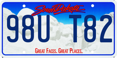 SD license plate 98UT82