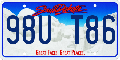 SD license plate 98UT86