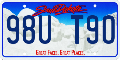 SD license plate 98UT90