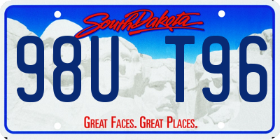 SD license plate 98UT96