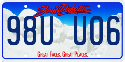 SD license plate 98UU06