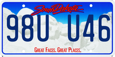 SD license plate 98UU46