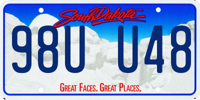 SD license plate 98UU48
