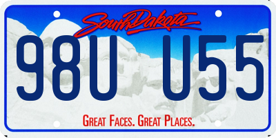 SD license plate 98UU55