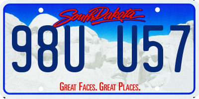 SD license plate 98UU57