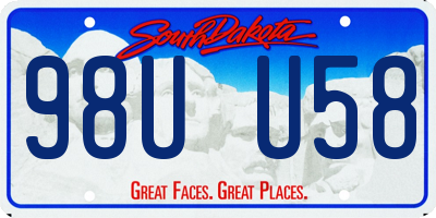 SD license plate 98UU58