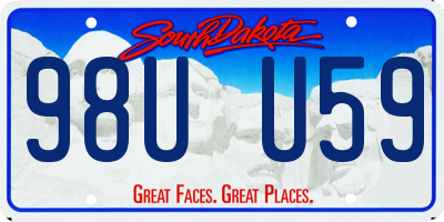 SD license plate 98UU59