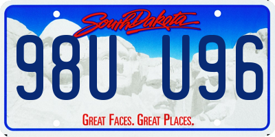 SD license plate 98UU96