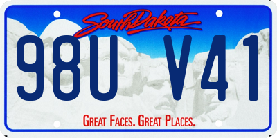 SD license plate 98UV41