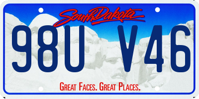 SD license plate 98UV46