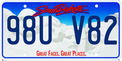 SD license plate 98UV82