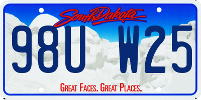 SD license plate 98UW25