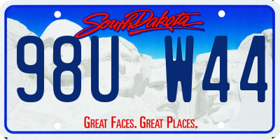 SD license plate 98UW44