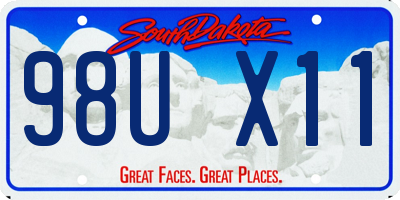 SD license plate 98UX11