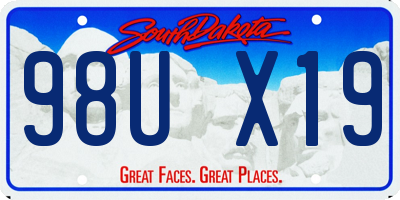 SD license plate 98UX19