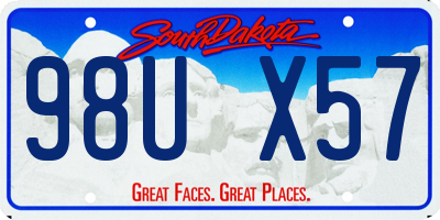 SD license plate 98UX57