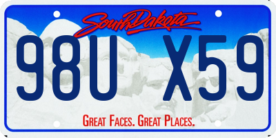 SD license plate 98UX59