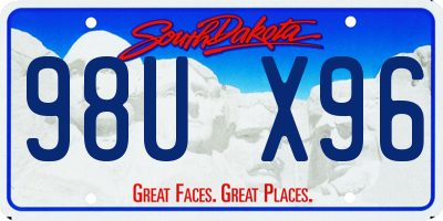 SD license plate 98UX96