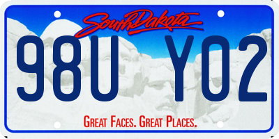 SD license plate 98UY02