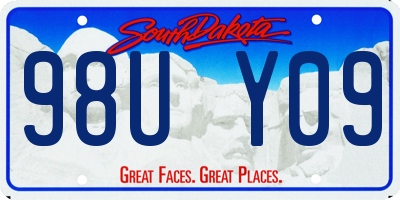 SD license plate 98UY09