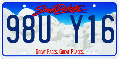 SD license plate 98UY16