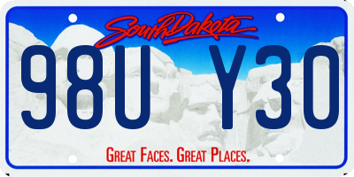 SD license plate 98UY30