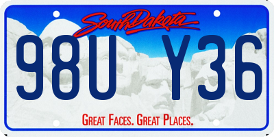 SD license plate 98UY36