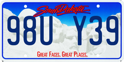 SD license plate 98UY39