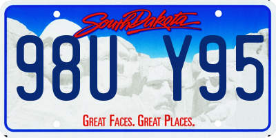 SD license plate 98UY95