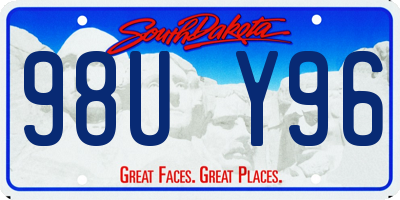 SD license plate 98UY96